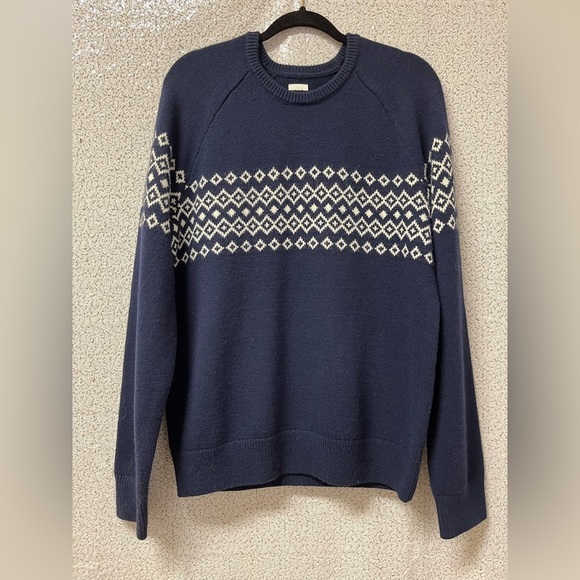 GAP Merino wool blend fair isle crew sweater NWT | size   Medium - Picture 1 of 9